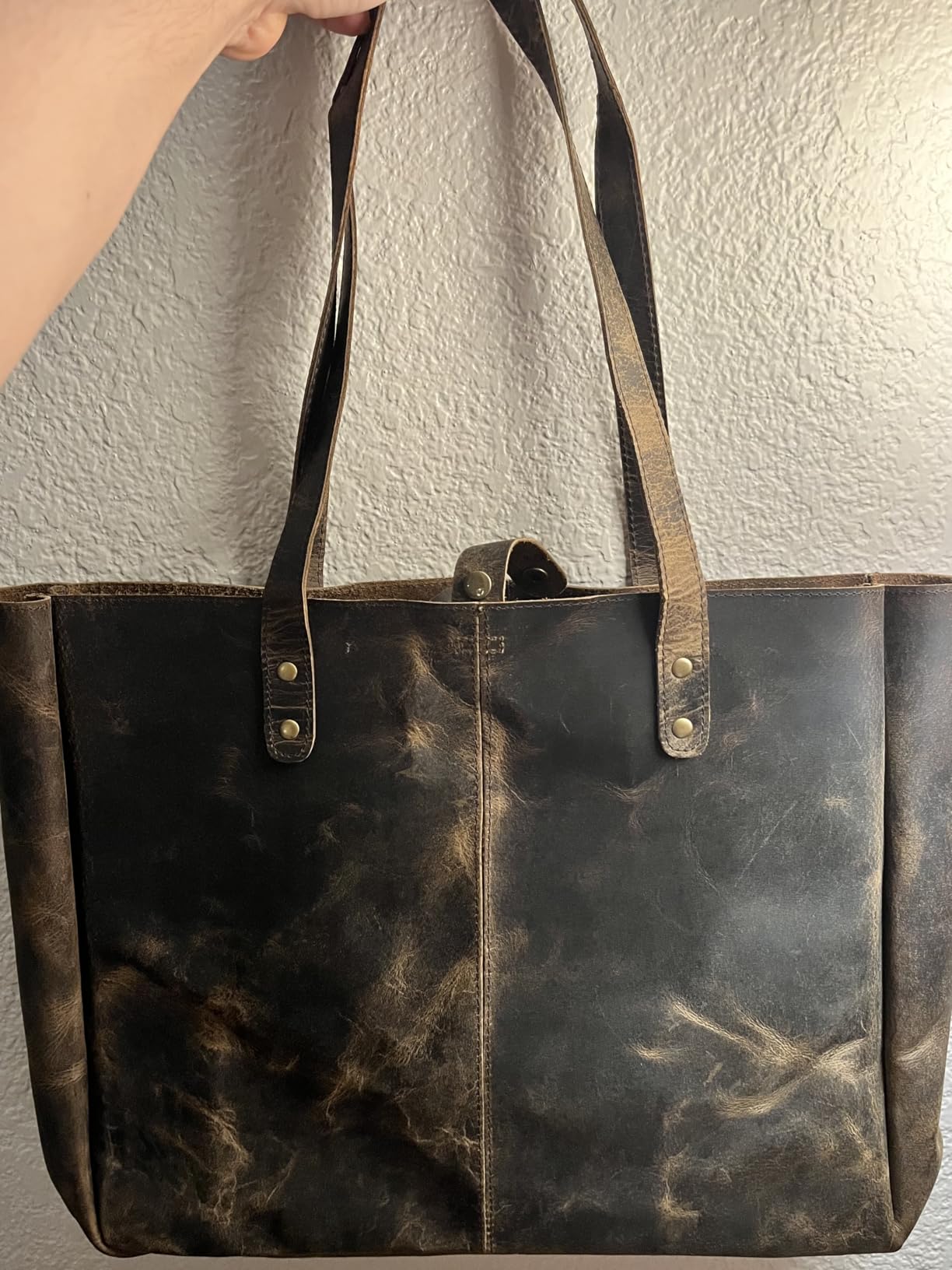 Leather Tote Bag for Women Purse Satchel Travel Bag Shopping Carry Messenger Multipurpose Handbag customer photo 1