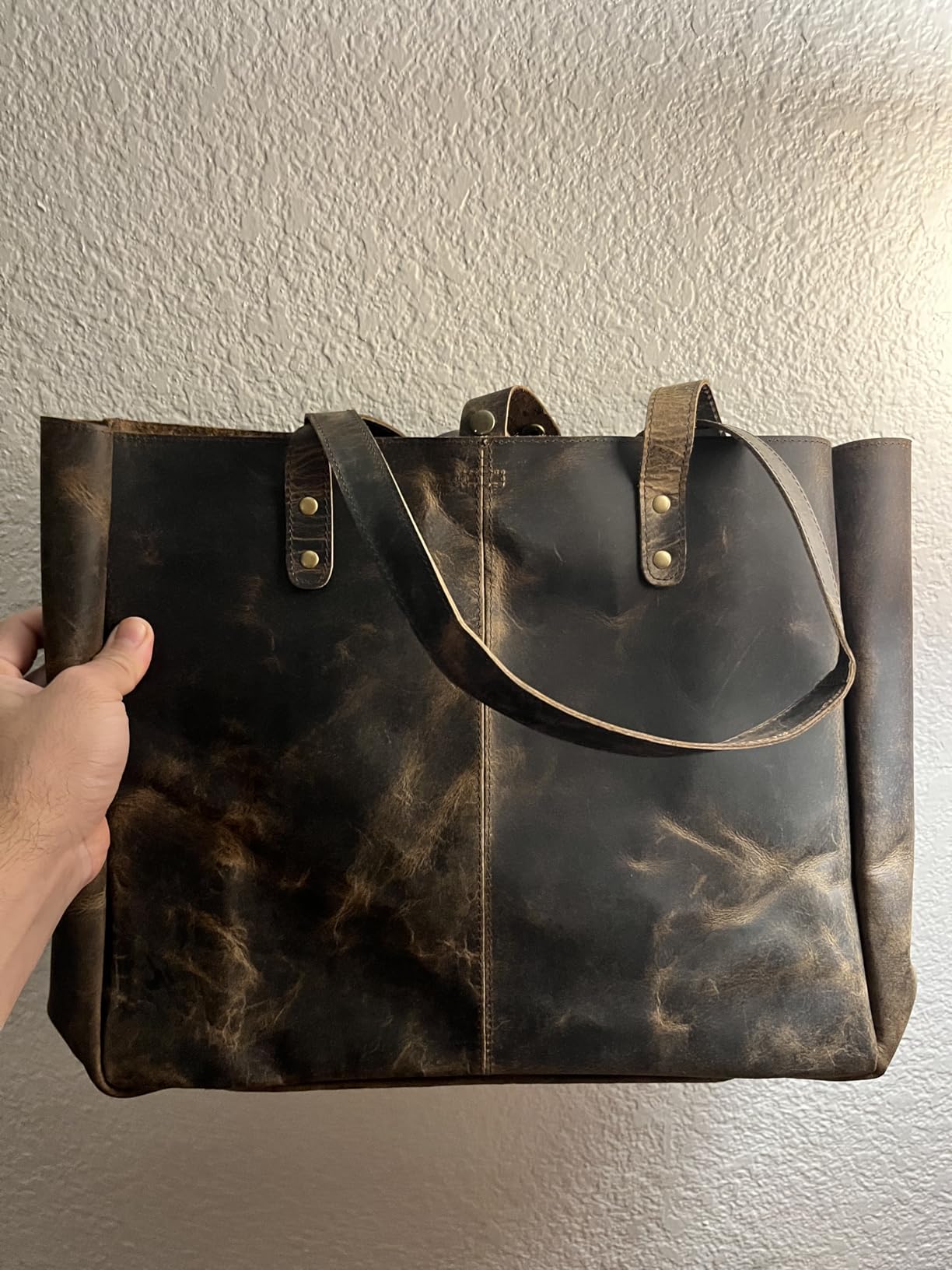 Leather Tote Bag for Women Purse Satchel Travel Bag Shopping Carry Messenger Multipurpose Handbag customer photo 2