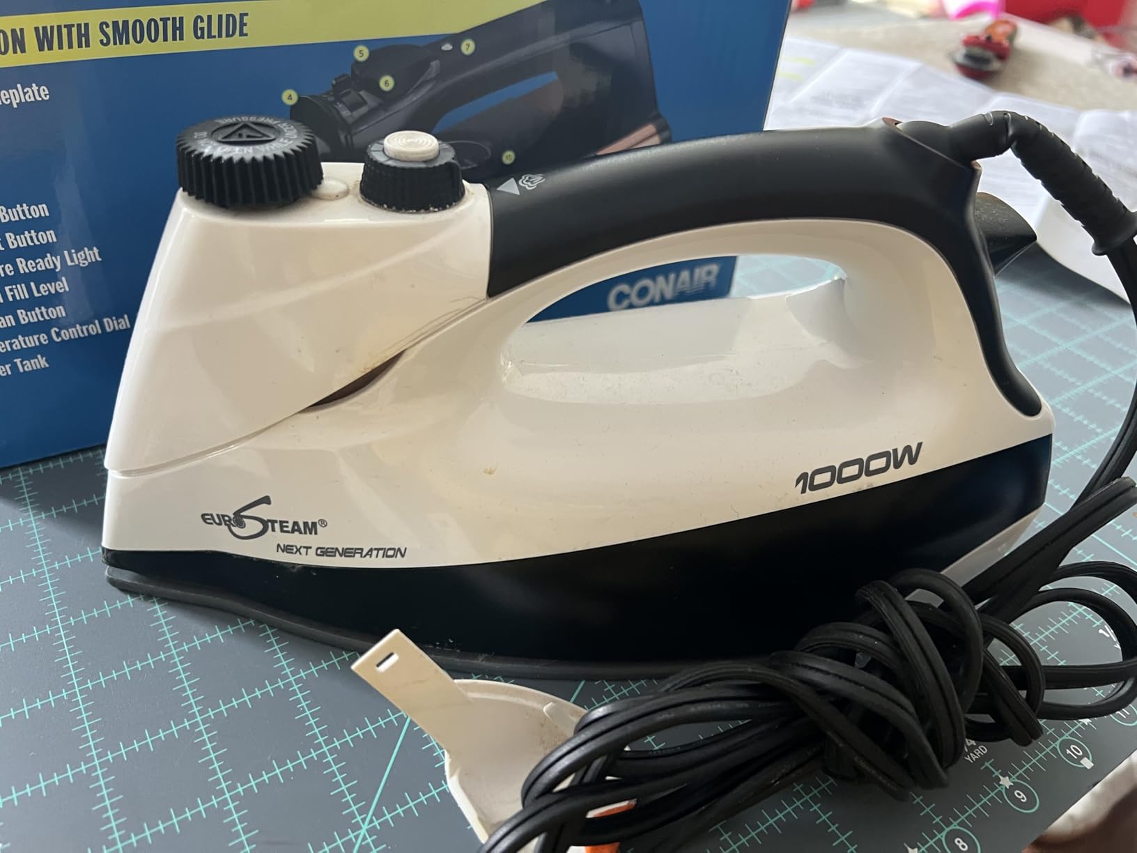 Eurosteam Next Generation Steam Iron | Professional steam iron with built-in boiler generator. One temperature safe for all fabrics. Vertical steamer. customer photo 1