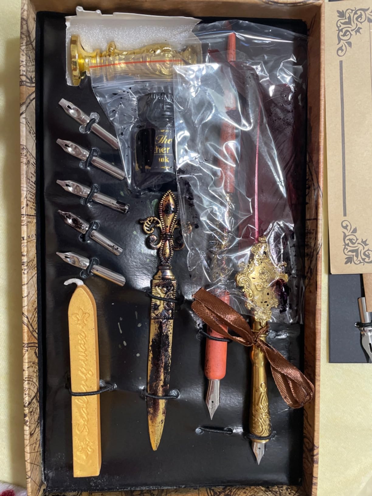 Hethrone Feather Pen and Ink Set - Quill Pens Calligraphy Pen Set Fountain Dip Pen customer photo 2