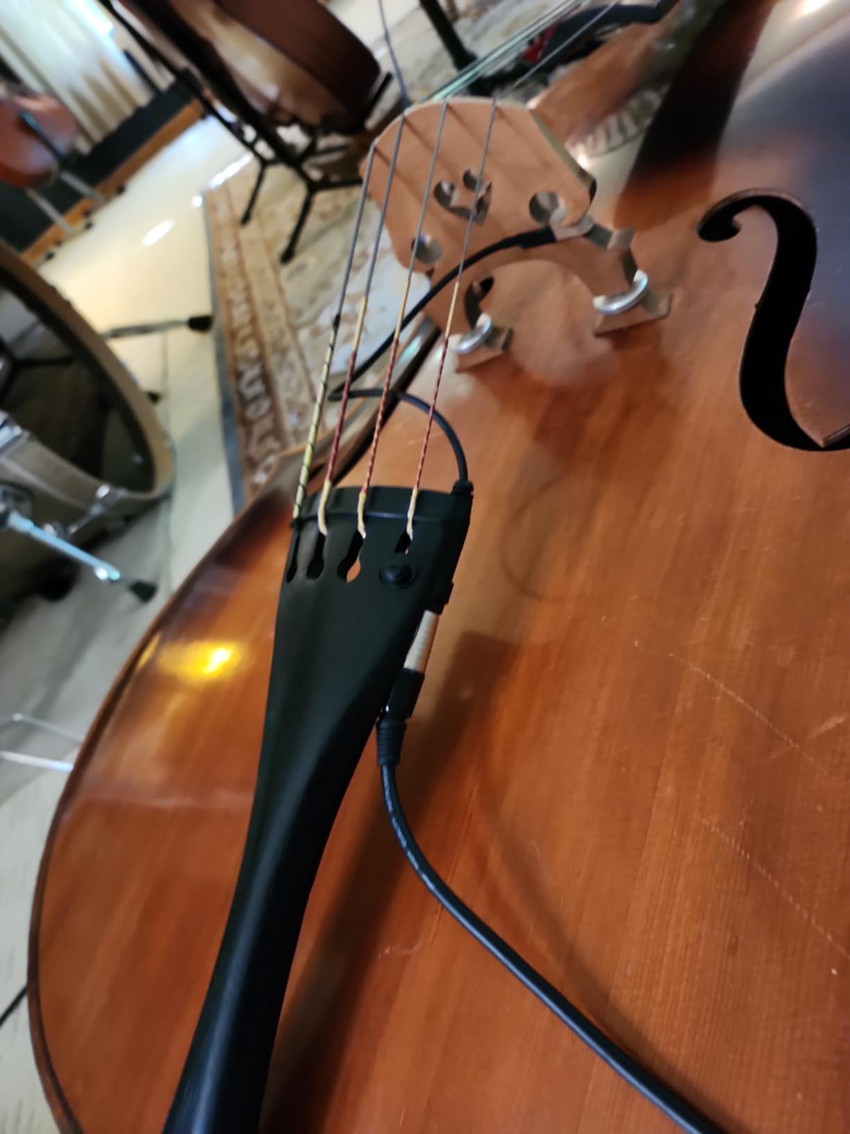 KNA DB-1 Double Bass Pickup, Bridge Mounted Piezo Pickup for Upright Bass | Easy installation, 1/4
