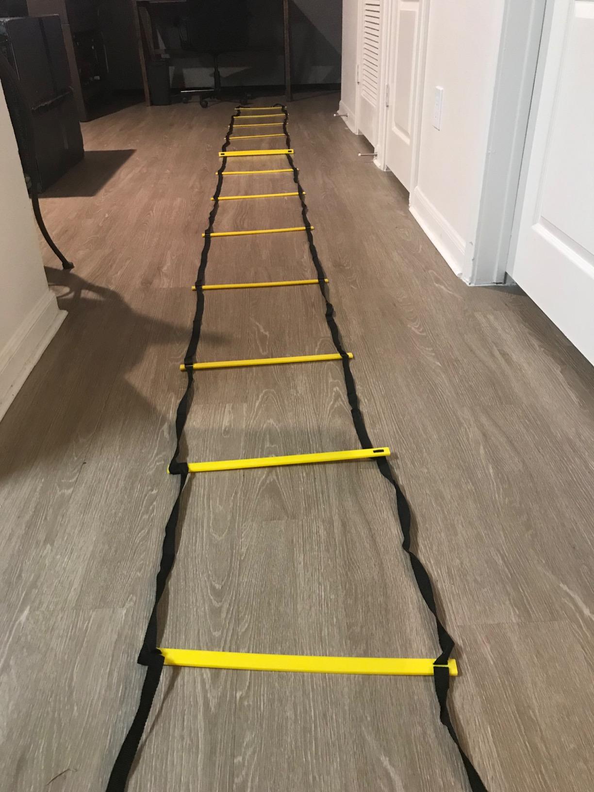GHB Pro Agility Ladder Agility Training Ladder Speed 12 Rung 20ft with Carrying Bag customer photo 1