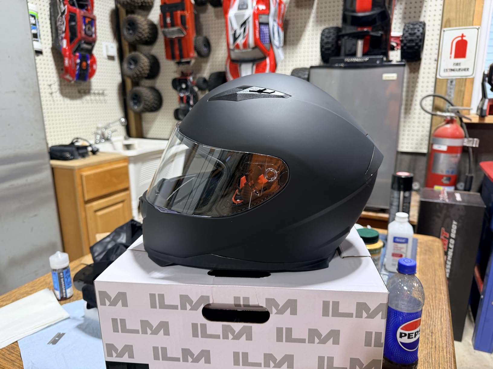ILM Full Face Motorcycle Helmet DOT Model ILM-313 | Clear and Tinted Visors, Storage Bag, Removable Winter Neck Scarf, All-Season Ventilation customer photo 2