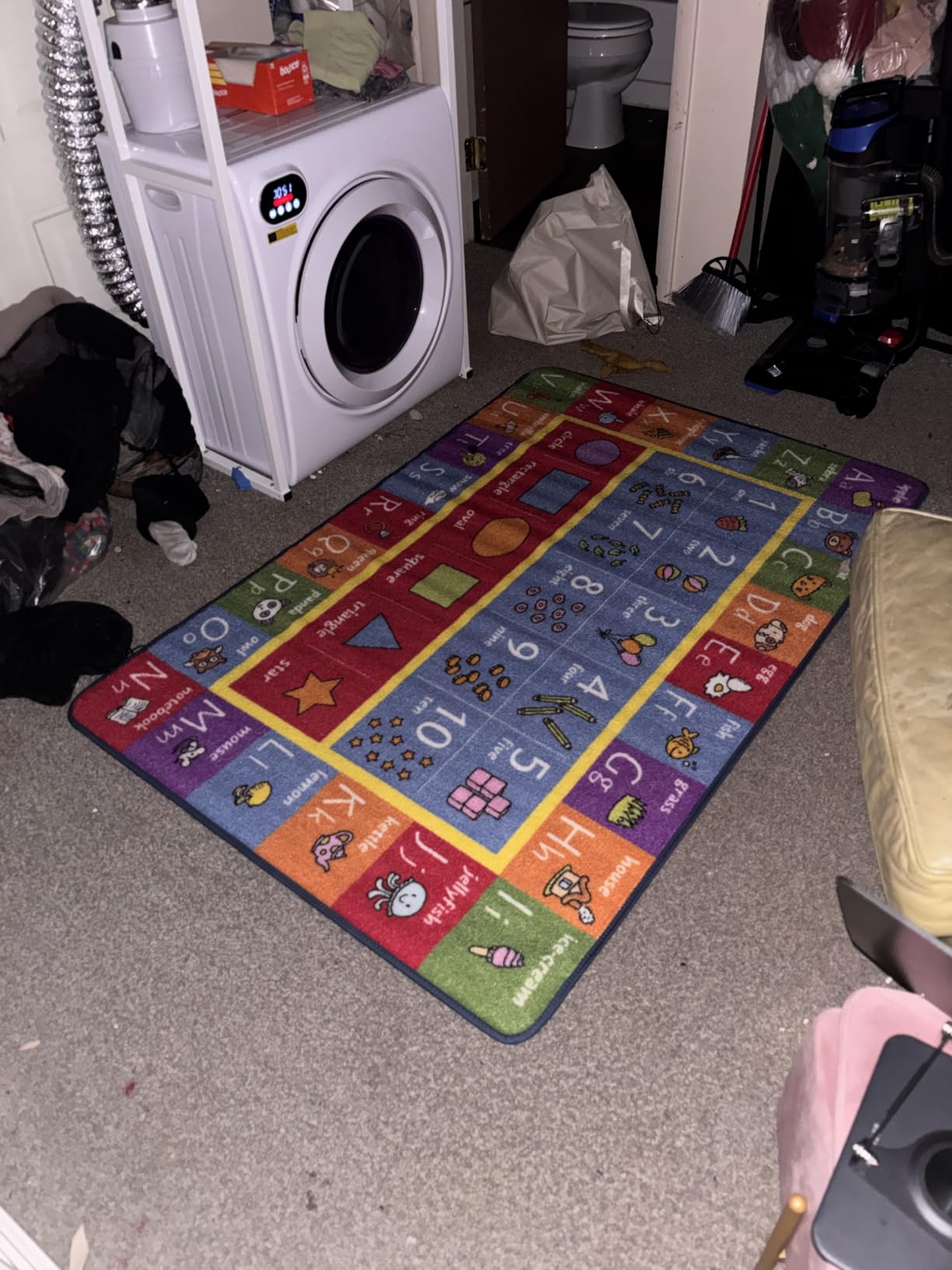 KC Cubs: Educational Rug: ABC Alphabet, Numbers & Shapes - 8x10' Playmat - Interactive Play, Activity Area Carpet, Bedroom-Classroom, Baby-Toddler-Kid customer photo 2