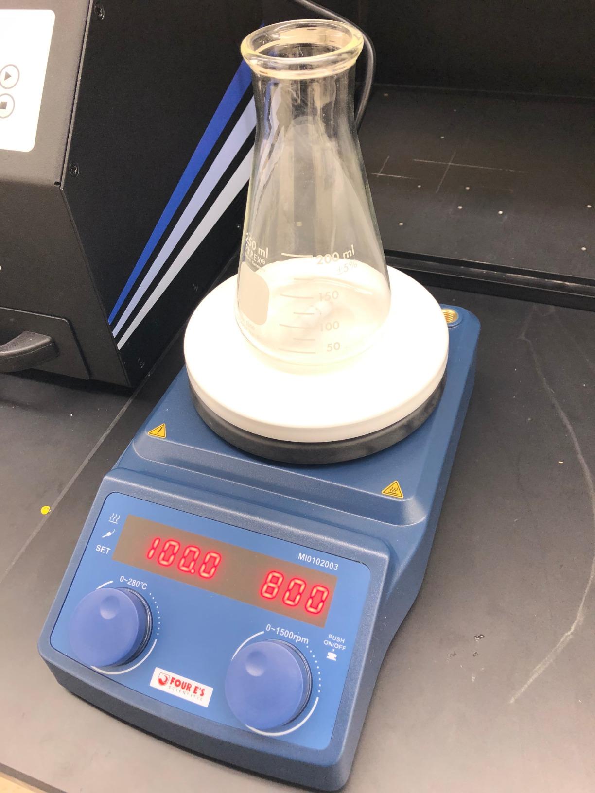 FOUR E'S SCIENTIFIC Magnetic Stirrer Hot Plate, 280℃/536°F, Max 5L, 110V | 100-1500rpm, 600W, 5 Inch Plate with Temp Probe Sensor & Stir Bar (Not Include Stand) customer photo 2