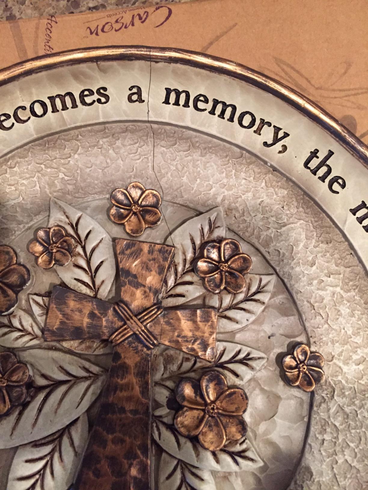 Carson Home Accents 12356 10 Inch Resin Outdoor Decor Treasured Memory Garden Stone Plaque with Bronze Accents customer photo 2