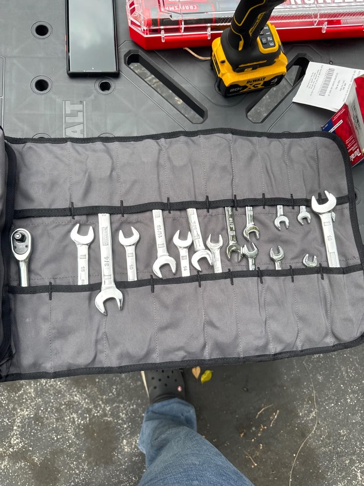 DEWALT Tough Box 8 PC SAE Ratcheting Combination Wrench Set customer photo 1