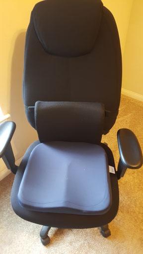 Everlasting Comfort The Original Lumbar Support Pillow for Office Chair - Improves Posture, Promotes Back Pain Relief - Superior Back Support for Gaming and Desk Chairs - Lumbar Pillow for Car, Couch customer photo 1