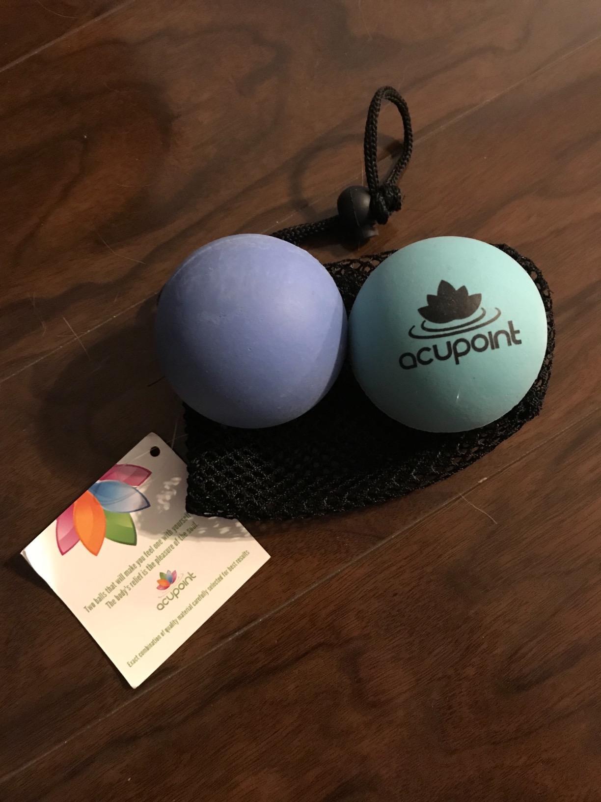 Acupoint Massage Therapy Ball Set of 2 - Myofascial Release, Trigger Point & Deep Tissue - Lacrosse Ball for Back, Neck, Foot and Plantar Fasciitis Relief customer photo 2