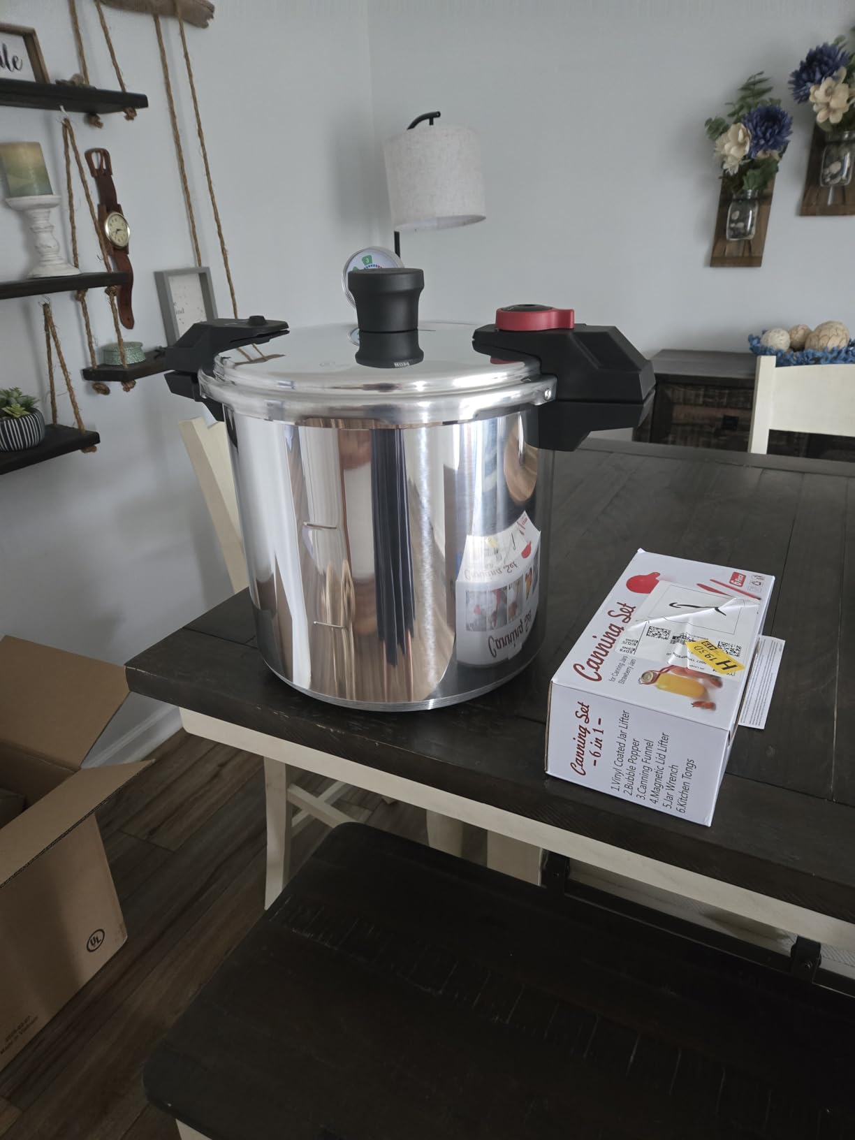 T-fal 22-Quart Aluminum Pressure Canner, 3 PSI Settings, Includes Racks & Canning Guide customer photo 2