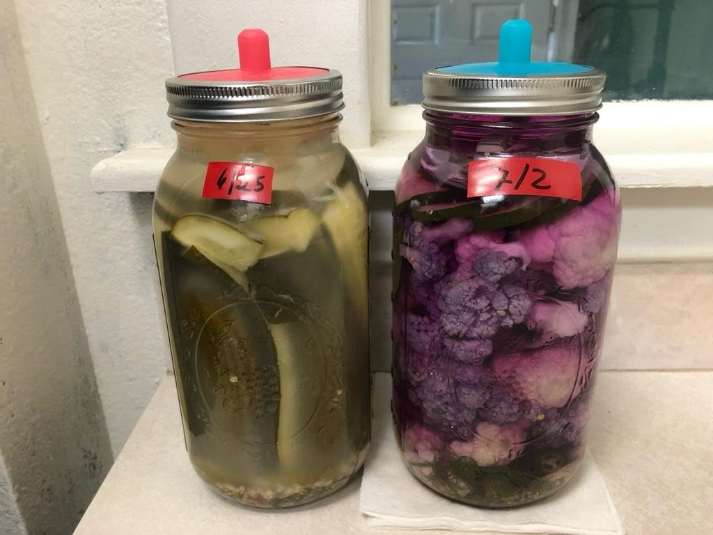 Masontops Pickle Pipes - Airlock Fermentation Lids - Fermentation Kit For Wide Mouth Mason Jar Sauerkraut & Pickle Kit - Fermentation Jar Not Included customer photo 1