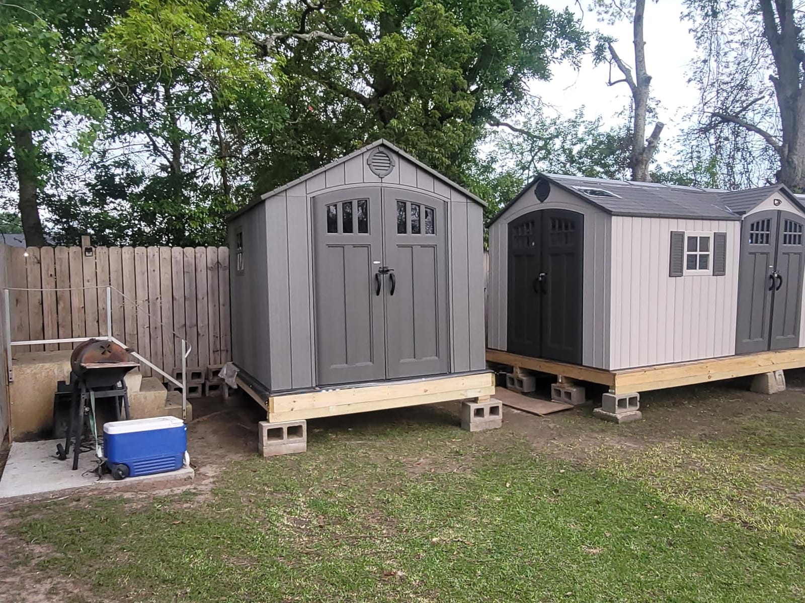 Lifetime 20 x 8 Ft. Outdoor Storage Shed with Steel Reinforced HDPE Walls, Lockable Doors, Windows, Skylights, Adjustable Shelving, Slip-Resistant Floor, UV-Protected Backyard Shed customer photo 2