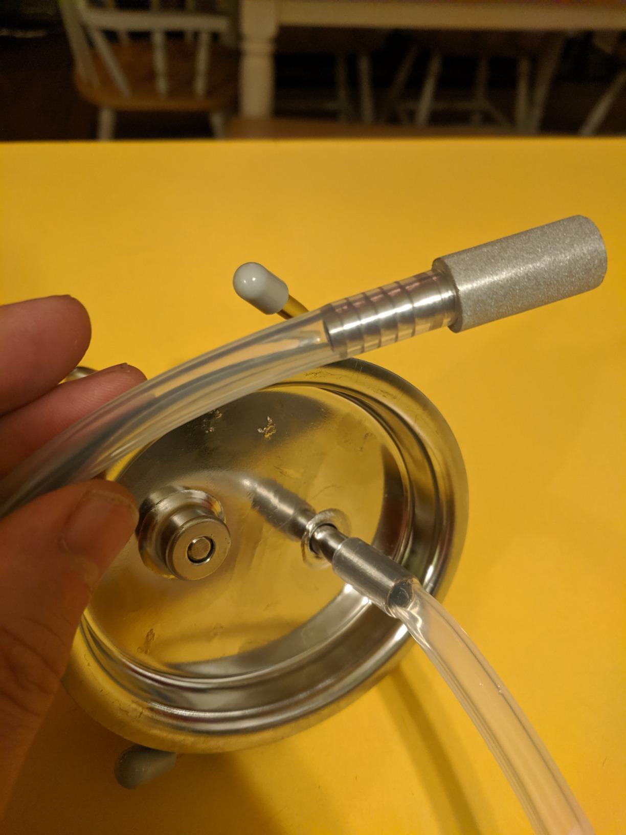 Ferroday Carbonation Keg Lid for Corny Keg Lid with Carbonation Stone | Stainless Steel 304 Keg Lid with 20