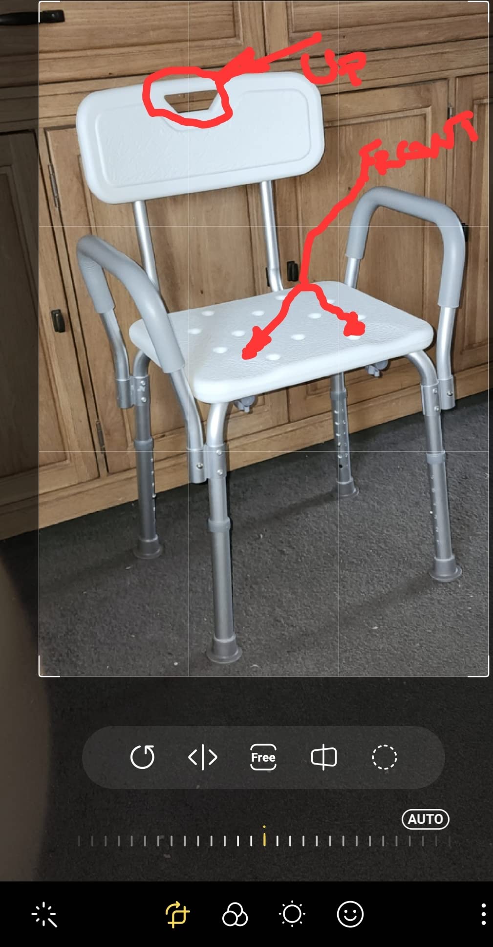 Medline Shower Chair Seat with Padded Armrests and Back | Heavy Duty Shower Chair for Bathtub | 350 lb Capacity customer photo 1