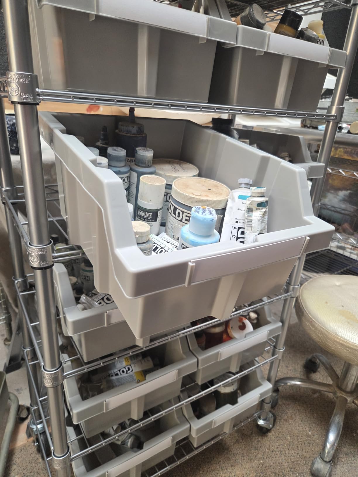 Seville Classics Commercial 7-Tier Platinum/Gray NSF 22-Bin Rack Storage System customer photo 1