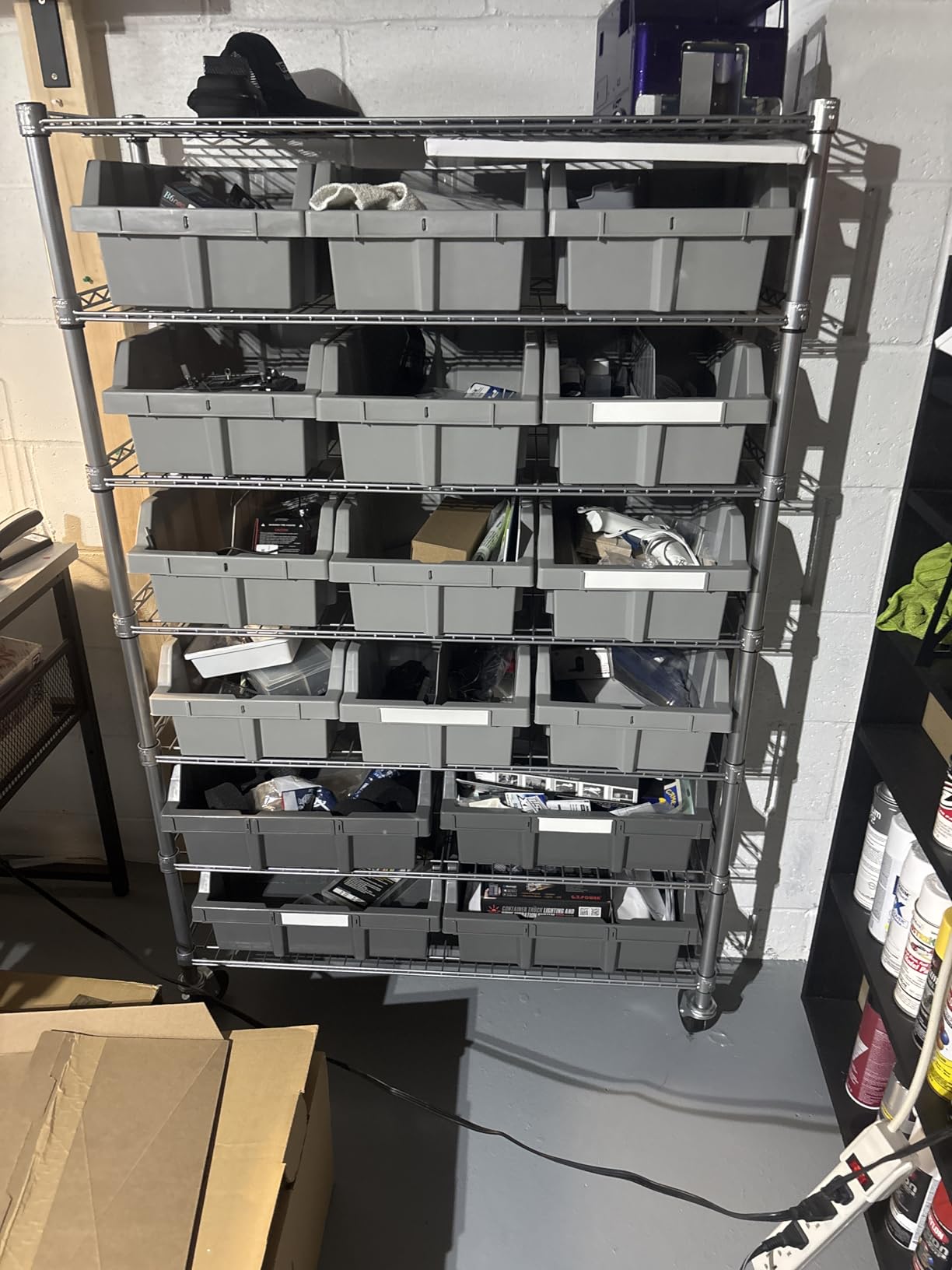 Seville Classics Commercial 7-Tier Platinum/Gray NSF 22-Bin Rack Storage System customer photo 2