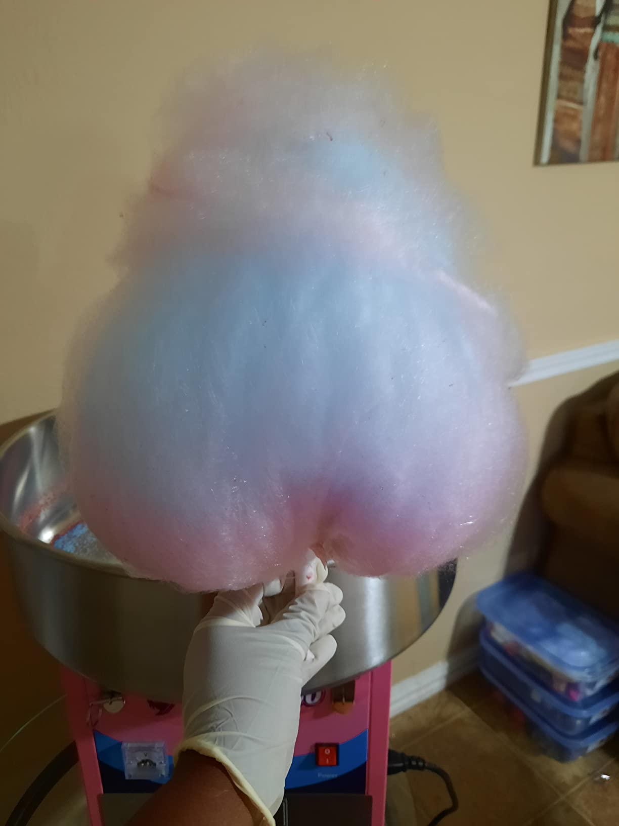 Olde Midway Cotton Candy Machine Cart, SPIN-2000 Electric Candy Floss Maker, Commercial-Grade customer photo 2
