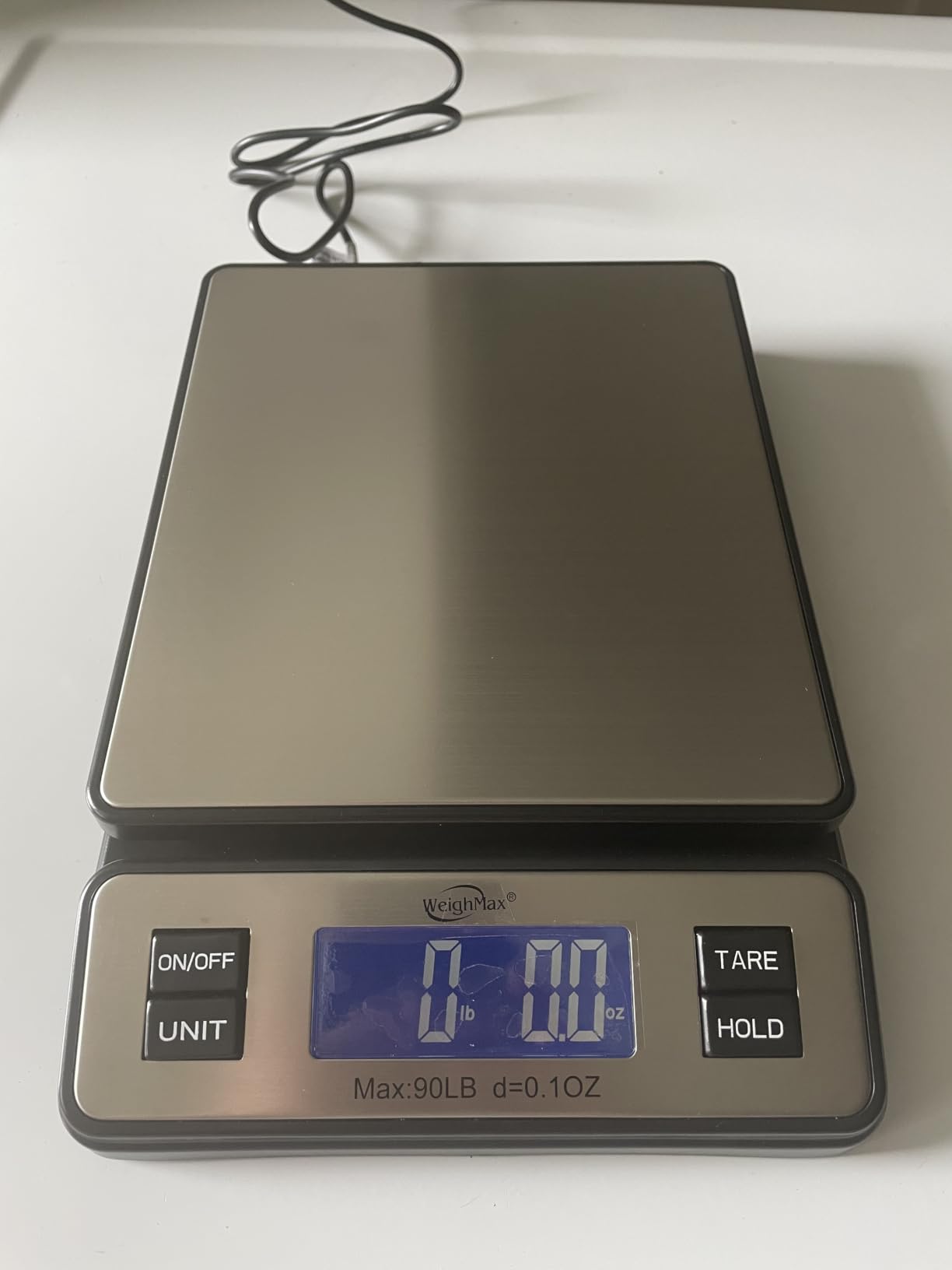 Weighmax W-2809 90 LB X 0.1 OZ Durable Stainless Steel Digital Postal Scale, Shipping Scale With AC adapter, 1 Pack customer photo 1
