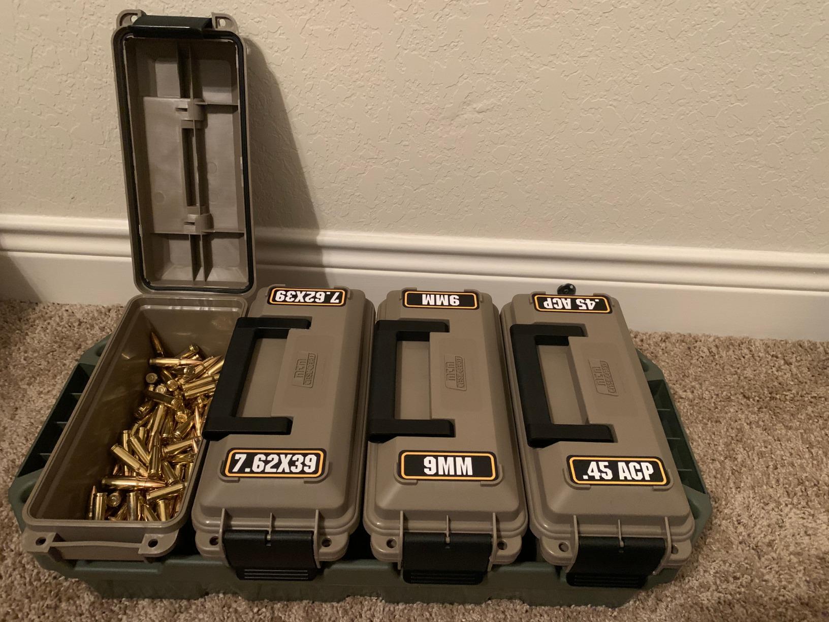 MTM AC4C 4-Can Ammo Crate, 30 Caliber, Convenient size, Stackable, Easy Carry and Transport of 30 Caliber Ammo, Rugged Tactical Carrying Crate, USA Made, Dark Earth/Army Green customer photo 1