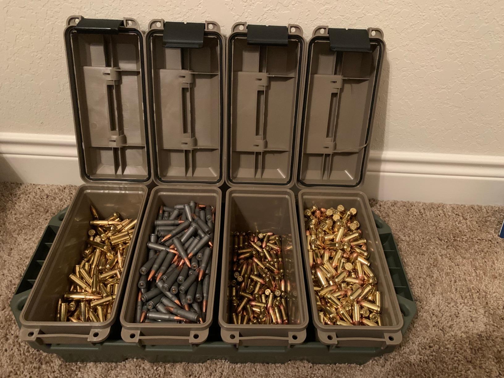 MTM AC4C 4-Can Ammo Crate, 30 Caliber, Convenient size, Stackable, Easy Carry and Transport of 30 Caliber Ammo, Rugged Tactical Carrying Crate, USA Made, Dark Earth/Army Green customer photo 2