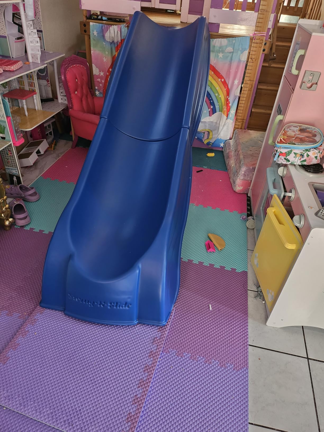Swing'n'Slide NE 4701 Summit Slide 2Piece Plastic Scoop Slide for 4' Decks, Blue customer photo 2