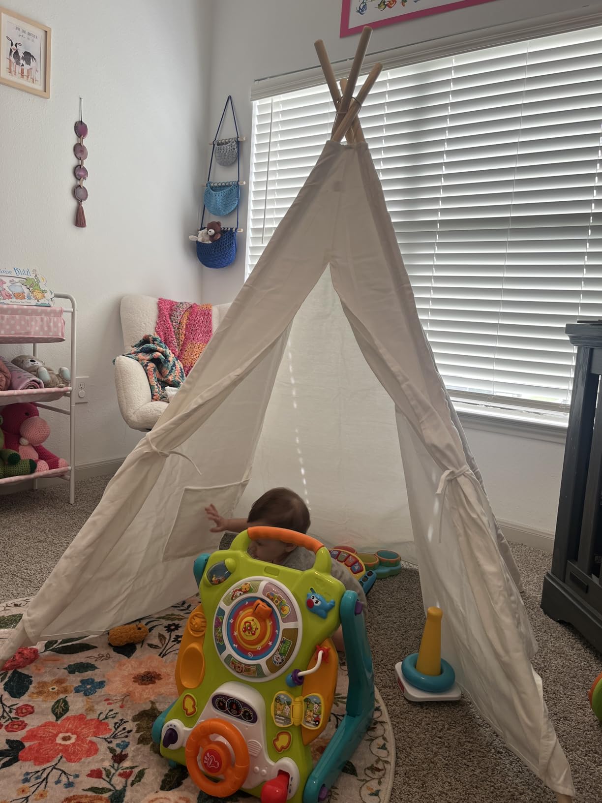 Little Dove Teepee Tent for Kids with Star Lights, Mat & Campfire Toy customer photo 1