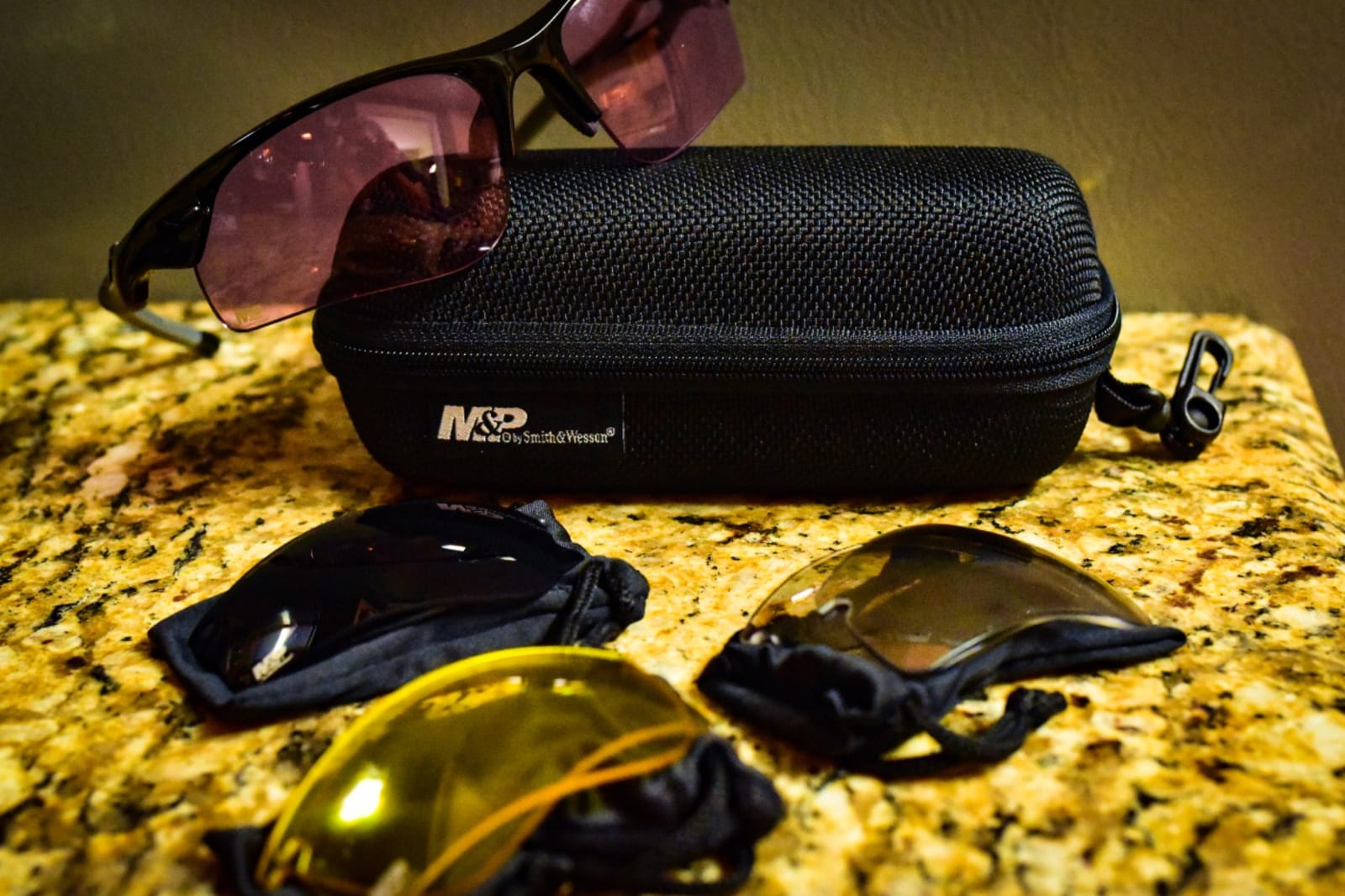 Smith & Wesson M&P Harrier Half Frame Interchangeable Shooting Glasses with Impact Resistance & Anti-Fog Lenses, Black customer photo 1
