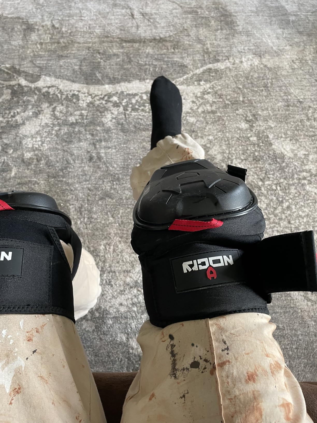 NoCry Professional Gel Knee Pads for Work with Soft Foam and Gel Cushion - Heavy Duty Cap, Reinforced Adjustable Straps, Military Grade Rivets and Built-in Hang Loops - Perfect for Construction customer photo 2