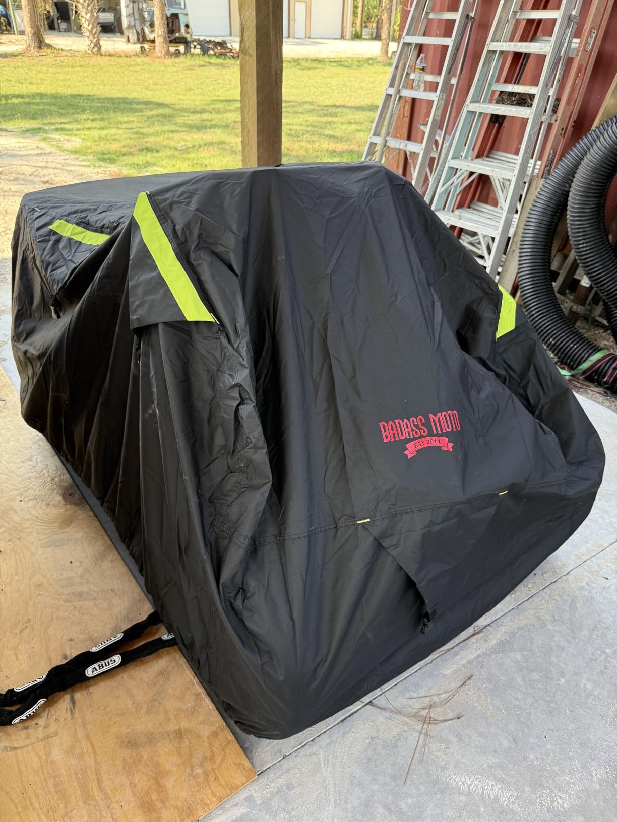 ATV Covers Waterproof Outdoor Heavy Duty, Rip-Resistant, Night-Reflective Quad Cover, 4 Wheeler Cover, Easy-Access Zipper & Vents Four Wheeler Accessories - ATV Gifts, Large 96 Long customer photo 1