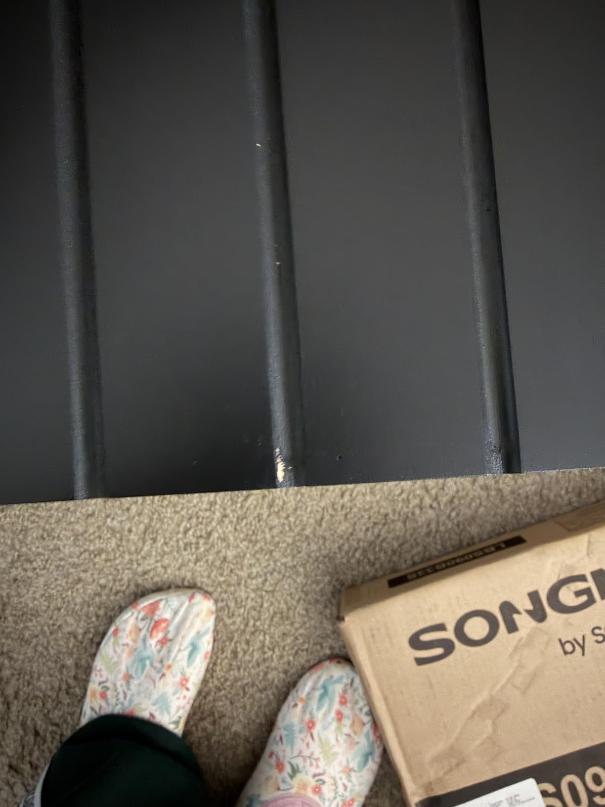 SONGMICS Shoe Rack Bench, 3-Tier Bamboo Entryway Bench, 27.6 Inches Width | Shoe Storage Organizer, Holds Up to 286.6 lb, Ink Black, BAMBOU Collection ULBS04H customer photo 2