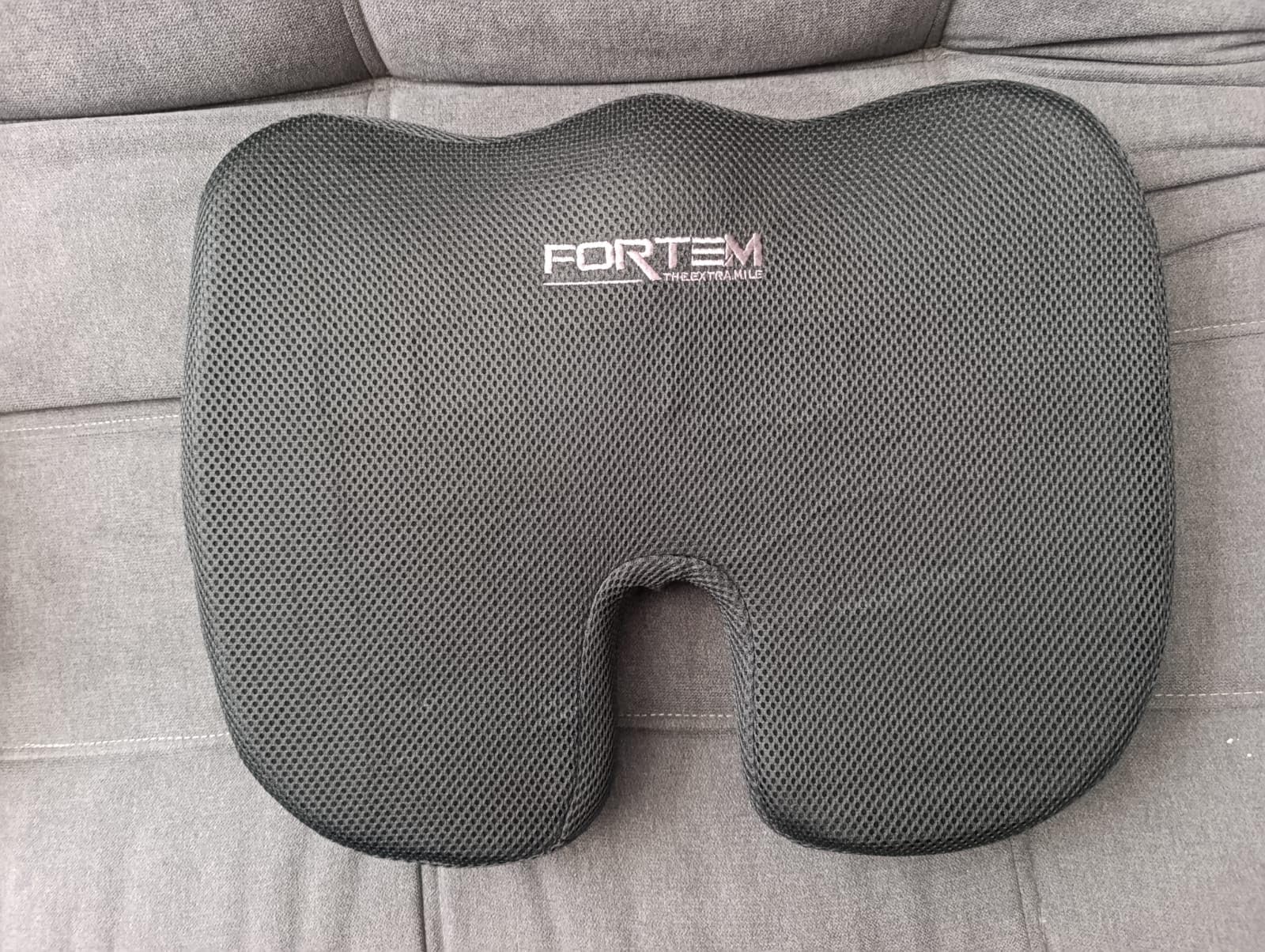FORTEM Seat Cushion & Lumbar Support for Office Chair, Wheelchair, Car | Memory Foam | Ergonomic Design | Washable Cover | Non Slip | Black customer photo 1