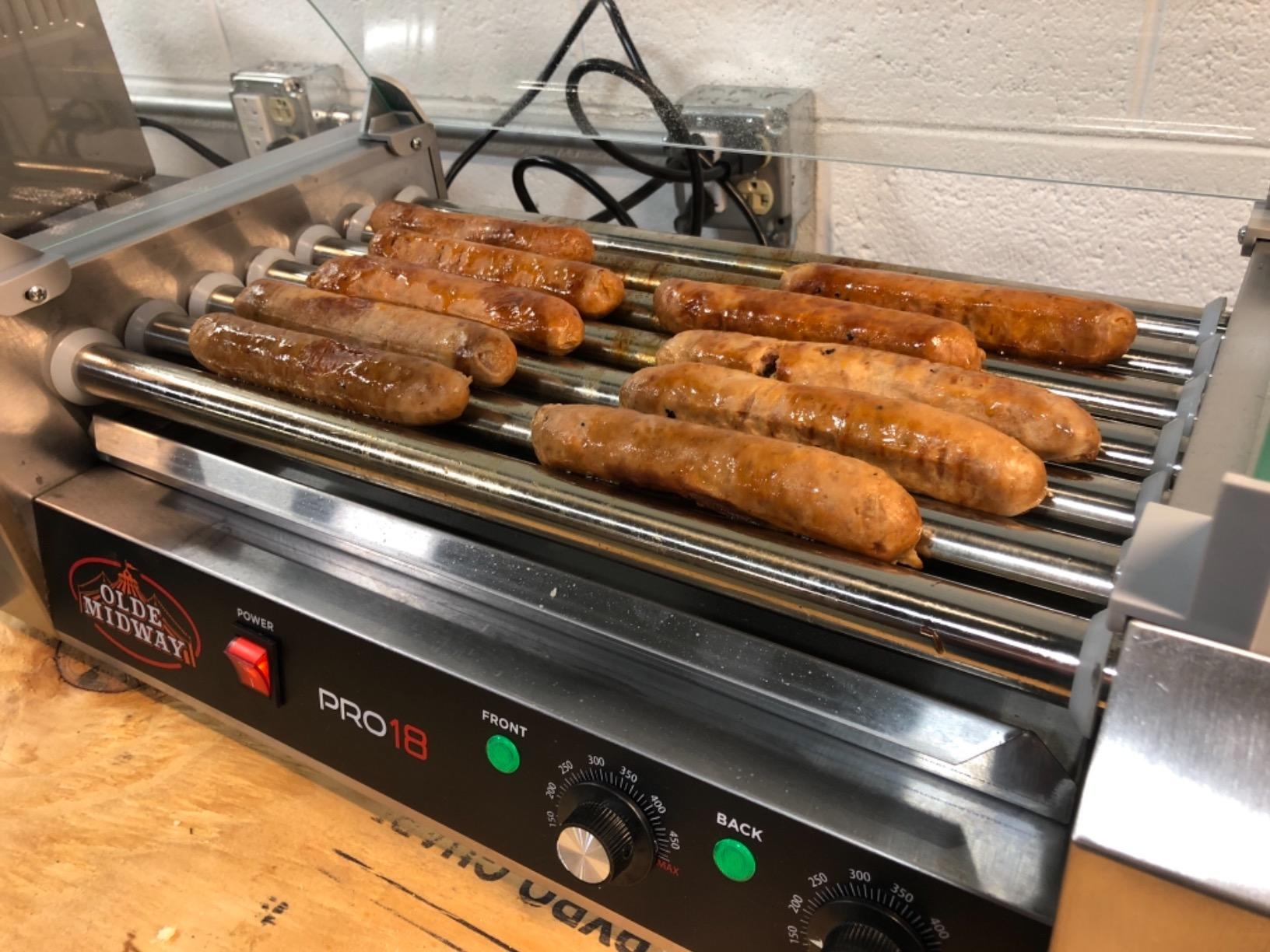 Olde Midway Electric 30 Hot Dog 11 Roller Grill Cooker Machine with Cover 1400-Watt - Commercial Grade customer photo 2