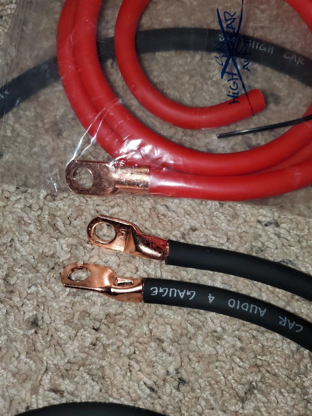 Sky High Oversized 4 Gauge AWG Big 3 Upgrade RED/Black Electrical Wiring Kit customer photo 2