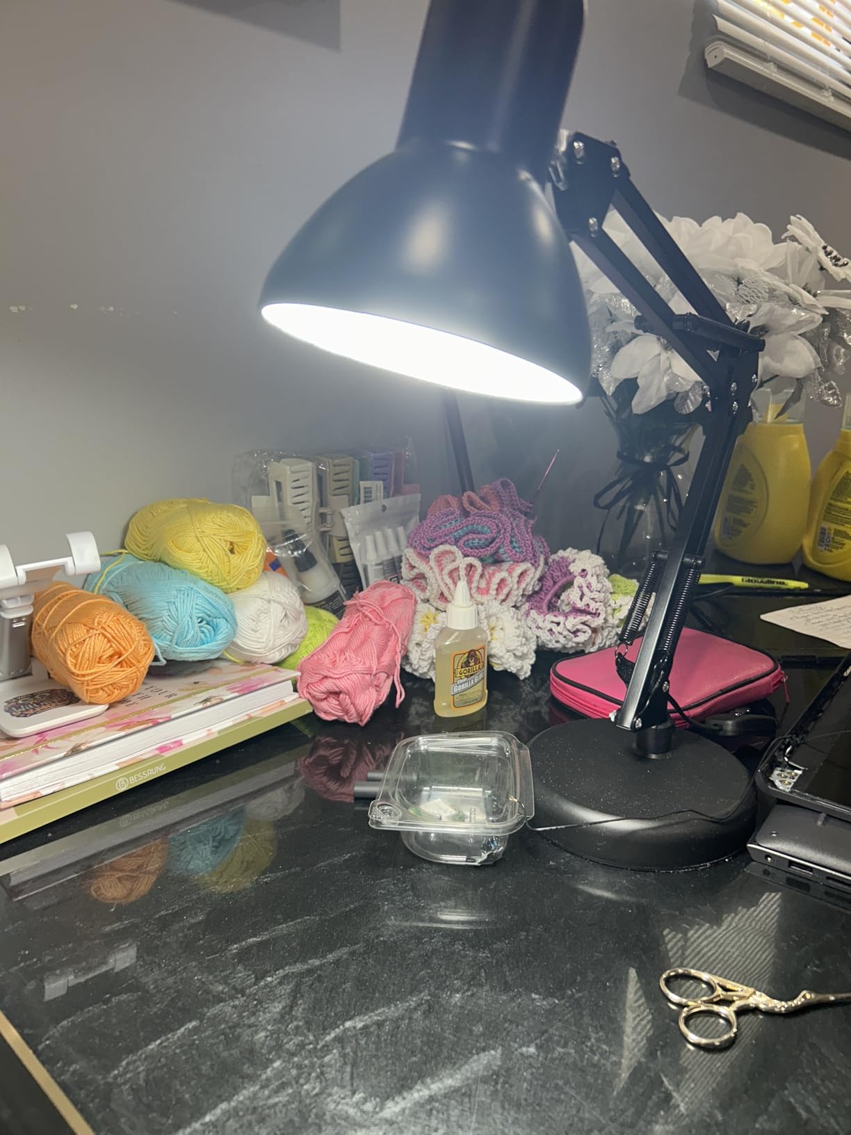 TORCHSTAR Metal Desk Lamp, Adjustable Swing Arm, E26, Black | Architect Gooseneck Multi-Joint Clip Table Lamp with Plastic Clamp, for Home Office, Work, Study, Reading, Bulbs not Included customer photo 1