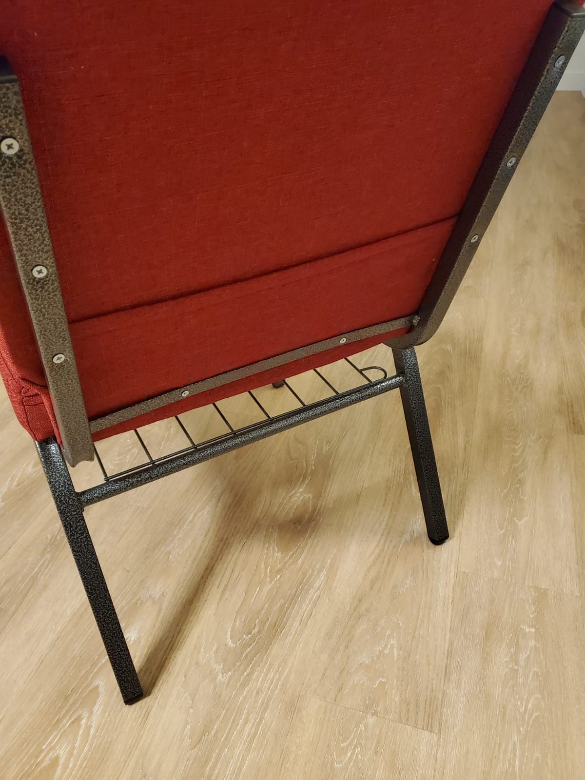 Flash Furniture HERCULES Series 21''W Church Chair in Blue Fabric with Cup Book Rack - Gold Vein Frame customer photo 1