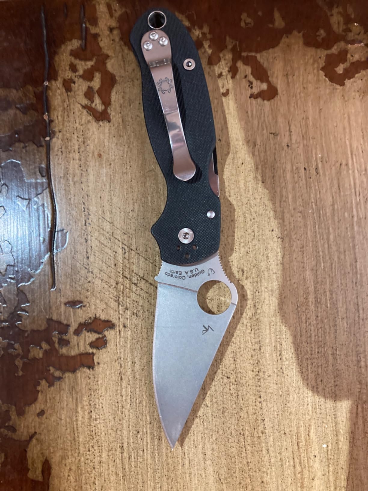 Spyderco Para 3 Folding Pocket Knife, PlainEdge, 2.93