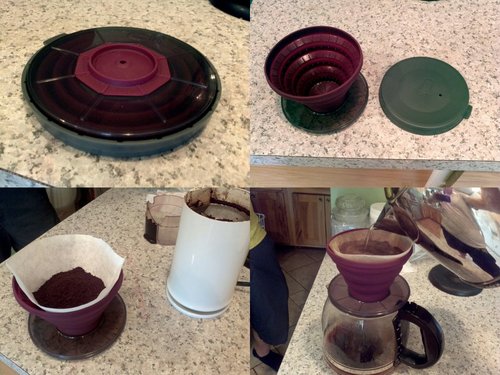 GSI Outdoors Pour-Over Java Drip I Travel Drip Coffee Maker, Collapsible Cone Fits All Coffee Cups & Mugs for Caravan, RV, Camping & Backpacking customer photo 1