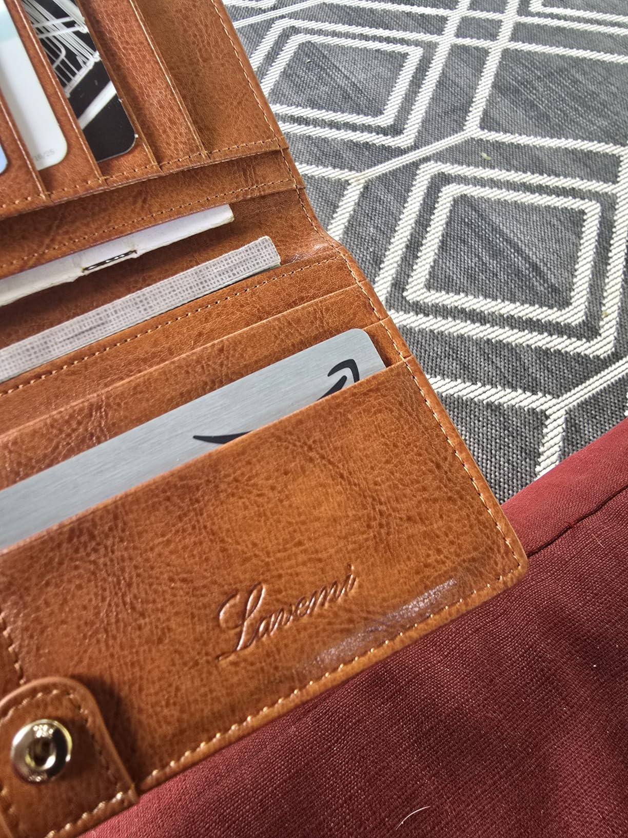 Ultra Slim Thin Leather Women Wallet RFID Blocking Credit Card Holder Bifold Long Ladies Billfold customer photo 1
