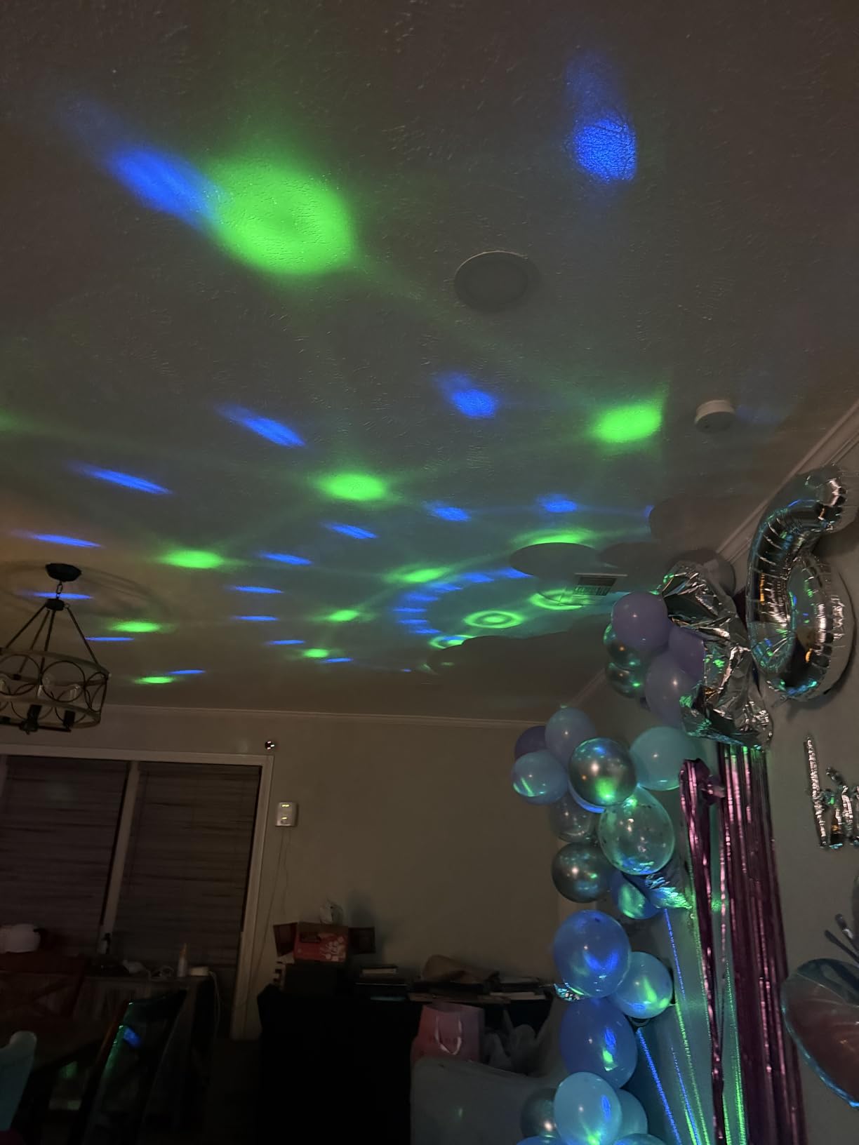 Sound Activated Party Lights with Remote DJ Lighting, Disco Ball Strobe Stage Light for Home Room Dance Parties customer photo 2