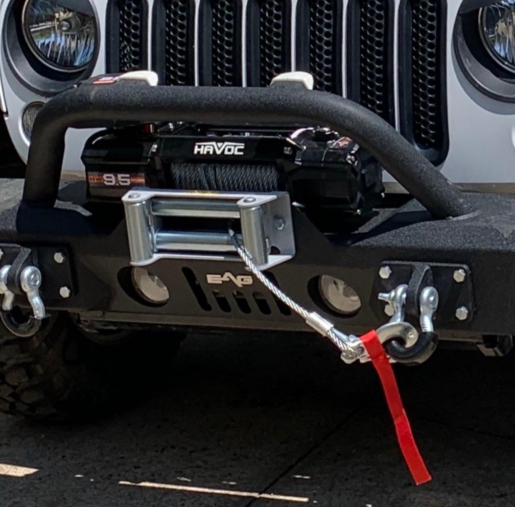 EL JEFE Black Waterproof Winch Cover - Automotive Exterior Accessories, Truck and Jeep Accessories - for 8,000-13,000 lb Winches, Jeep, ATV, Boat, Trailer - All Year Round Protection customer photo 1