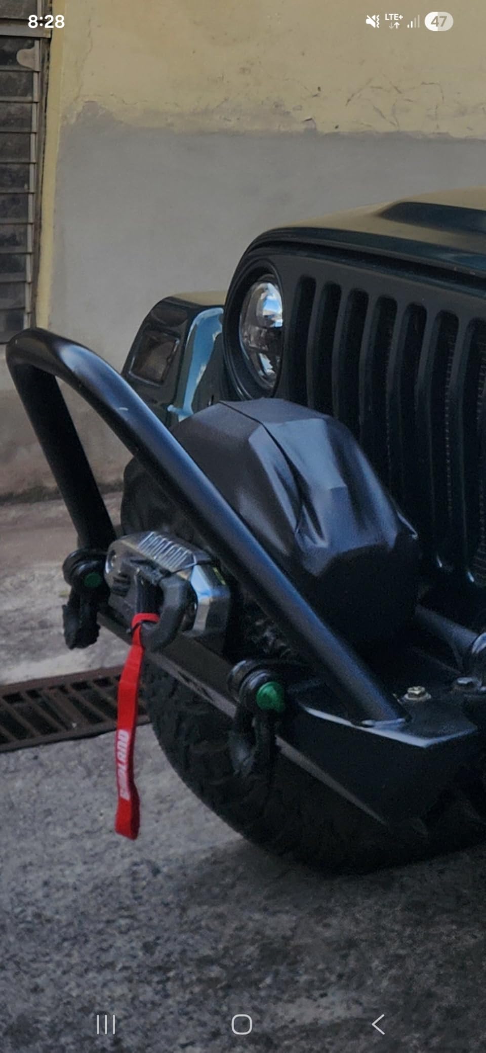 EL JEFE Black Waterproof Winch Cover - Automotive Exterior Accessories, Truck and Jeep Accessories - for 8,000-13,000 lb Winches, Jeep, ATV, Boat, Trailer - All Year Round Protection customer photo 2