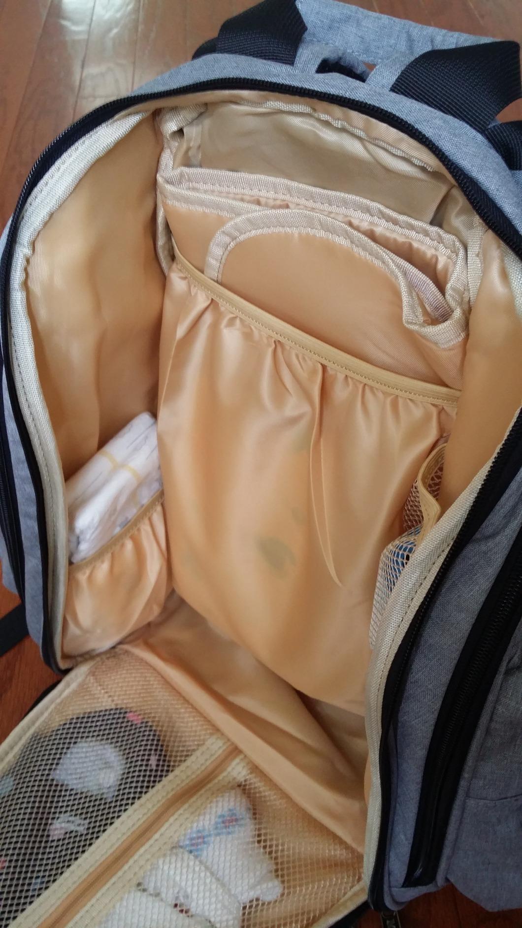 Mancro Diaper Bag Backpack, Large Multifunction Waterproof Travel Baby Bag for Dad Mom with 4 Insulated Pockets and Stroller Straps, Maternity Baby Bag for Boys Girls, Grey customer photo 2