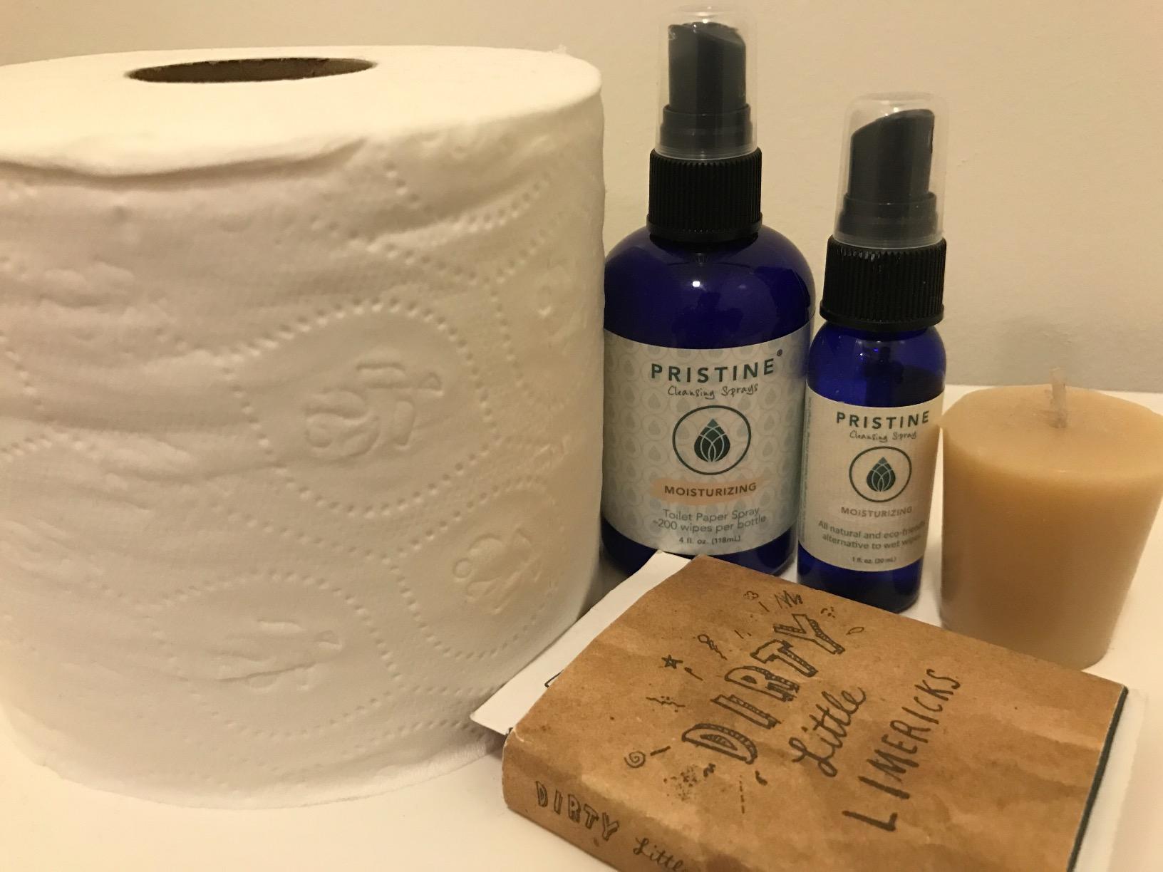 PRISTINE Toilet Paper Spray, Flushable Wipe Alternative, Seen on Shark Tank, Original 1 oz customer photo 2