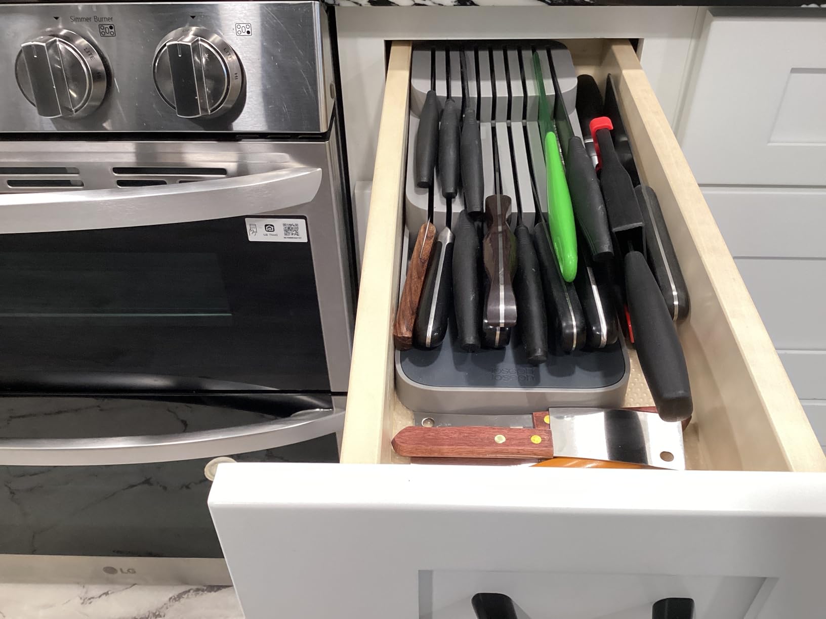 Joseph Joseph DrawerStore Knife Organizer, holds up to 9 knives, Kitchen Organization & Drawer Storage - Compact, Gray customer photo 1