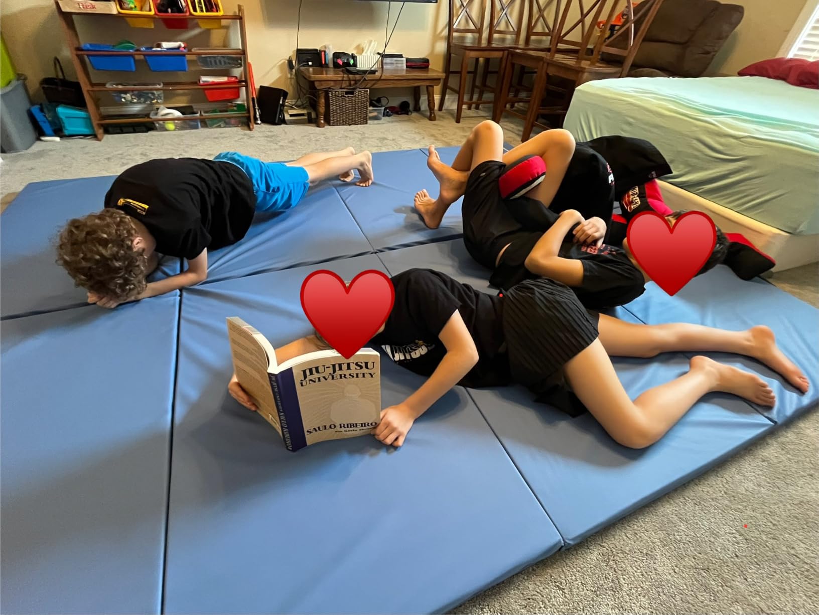 BalanceFrom 10x4 Feet 4-Panel Folding Gymnastics Mat - 2-Inch Thick Pad with Vinyl Surface and Carrying Handles for Tumbling, Yoga, Pilates, Home Workouts, and Martial Arts customer photo 1