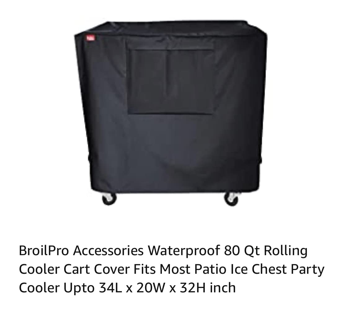 80 Quart Qt Rolling Cooler Ice Chest Cart for Outdoor Patio Deck Party, Dark Brown Wicker Faux Rattan Tub Trolley, Portable Backyard Party Drink Beverage Bar, Wheels with Shelf & Bottle Opener customer photo 2