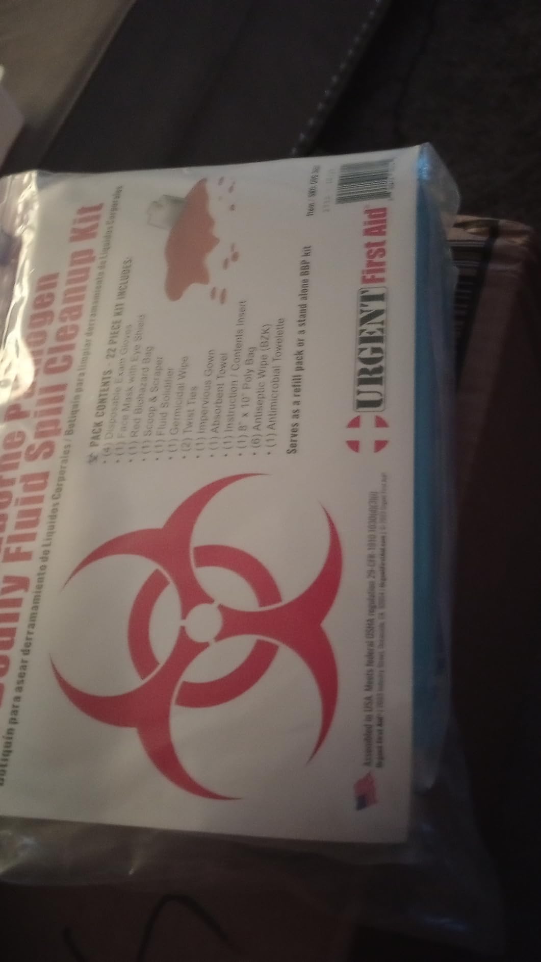 22 Piece Bodily Fluid Cleanup Pack/Bloodborne Pathogen Kit - OSHA Compliant customer photo 1