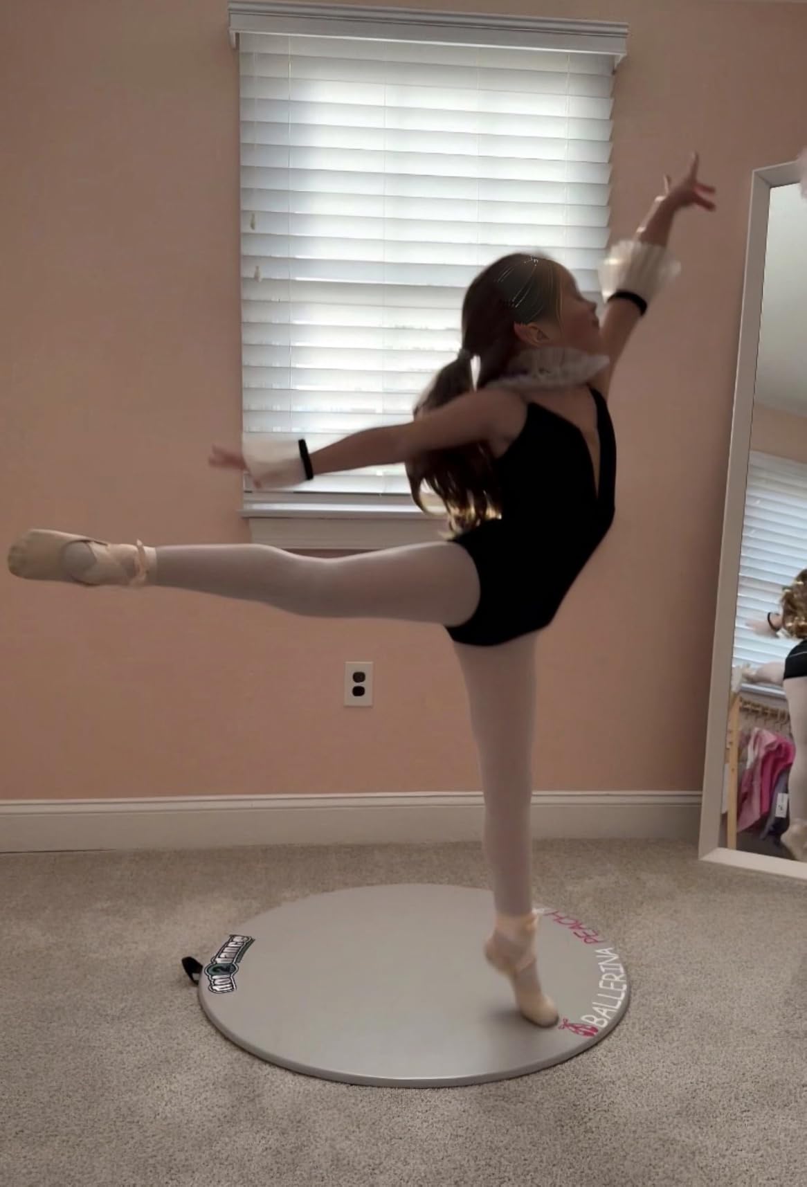 Brand Portable Dance Floor, Marley Flooring Ballet Training Equipment, Turning Boards for Dancers & Figure Skating Practice Mat, Practice Pirouette, USA Made customer photo 2