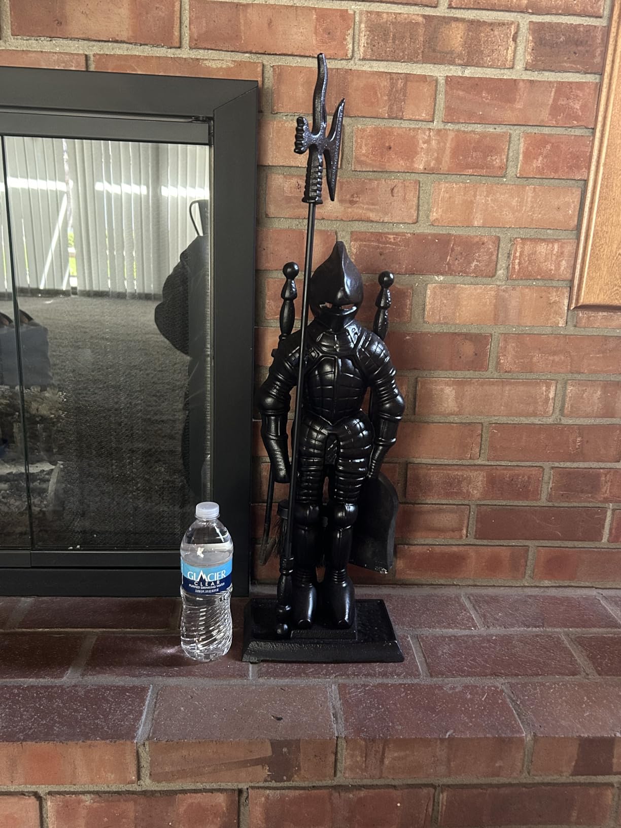 Lizh Metalwork Dark Knight Fireplace Tool Set, Black Cast Iron customer photo 2