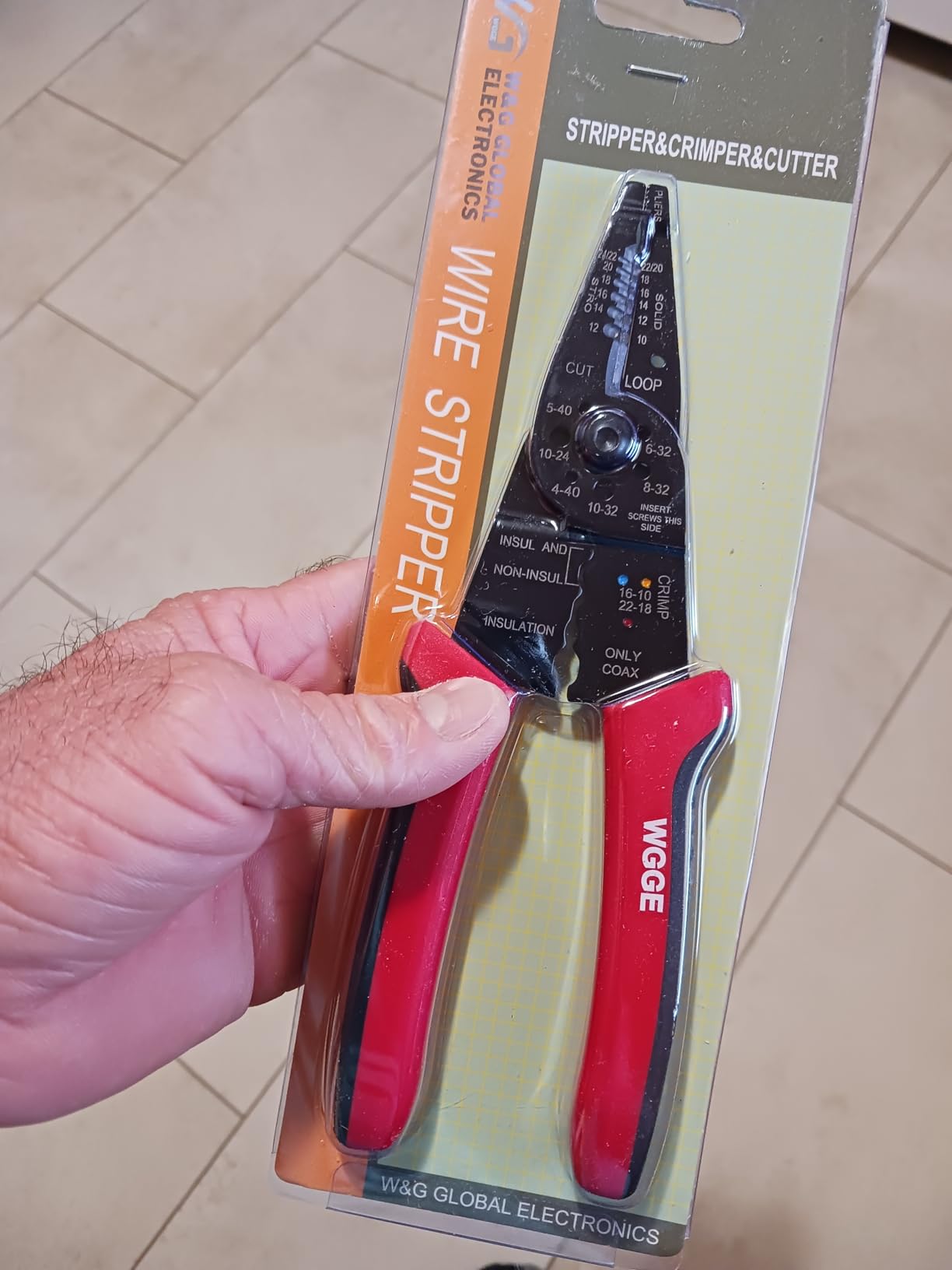 WGGE WG-015 Professional 8-inch Wire Stripper/wire crimping tool, Wire Cutter, Wire Crimper, Cable Stripper, Wiring Tools and Multi-Function Hand Tool customer photo 2